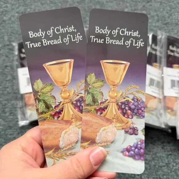 Huge Lot of 324 First Holy Communion Body of Christ, John 6:35 Bookmarks - Picture 1 of 3
